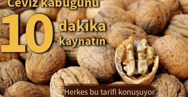 Ceviz kabuğunu suda haşlayıp suyunu içerseniz...